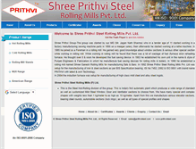 Tablet Screenshot of prithvisteel.com